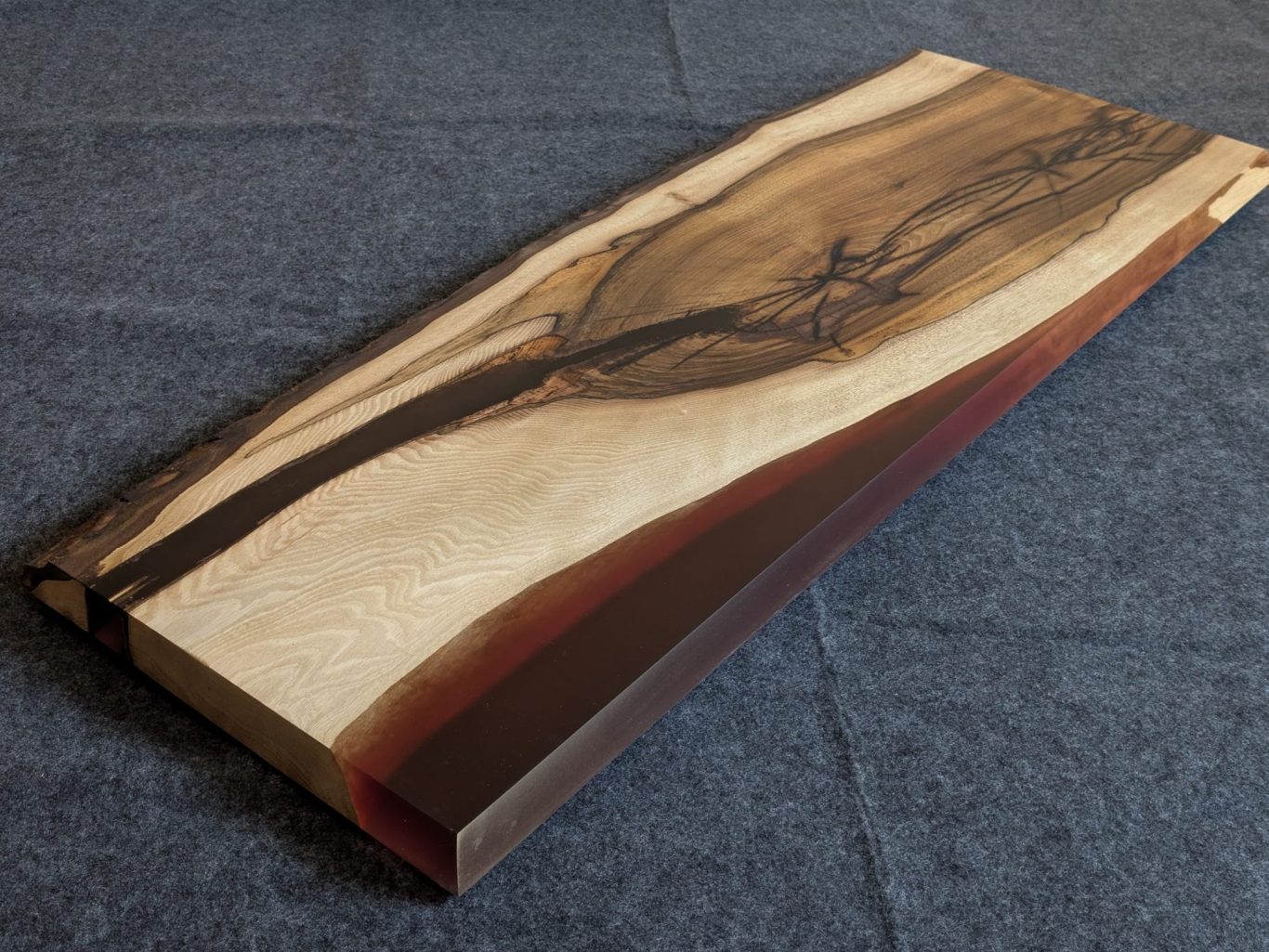 Drift 2/3 - Walnut and resin coffee table Walnut and resin live edge coffee table hand made in Northern Ireland